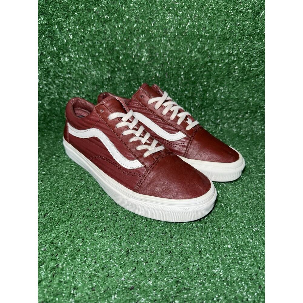 VANS Women's‎ Old Skool Purple Embossed Leather Skate Shoes Sneakers Size 7.5 - Picture 2 of 9